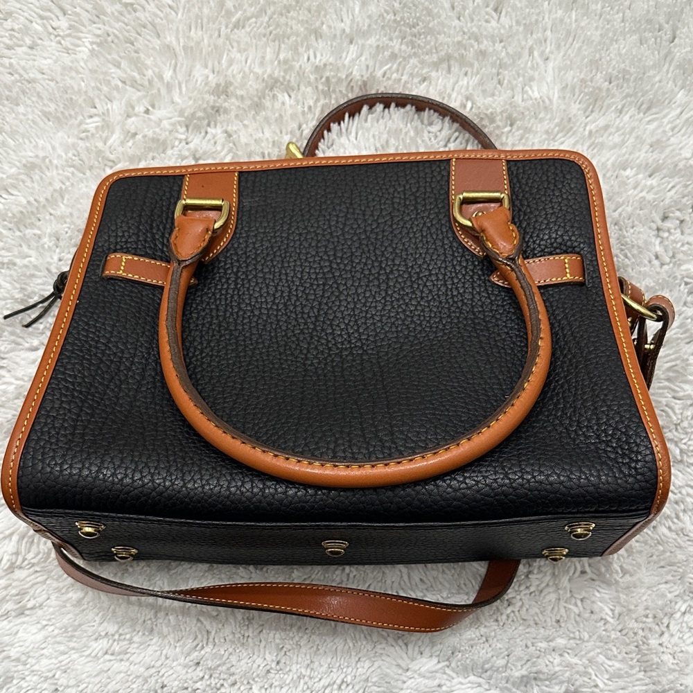 Dooney & Bourke Black and Tan Satchel - Picture 4 of 16
